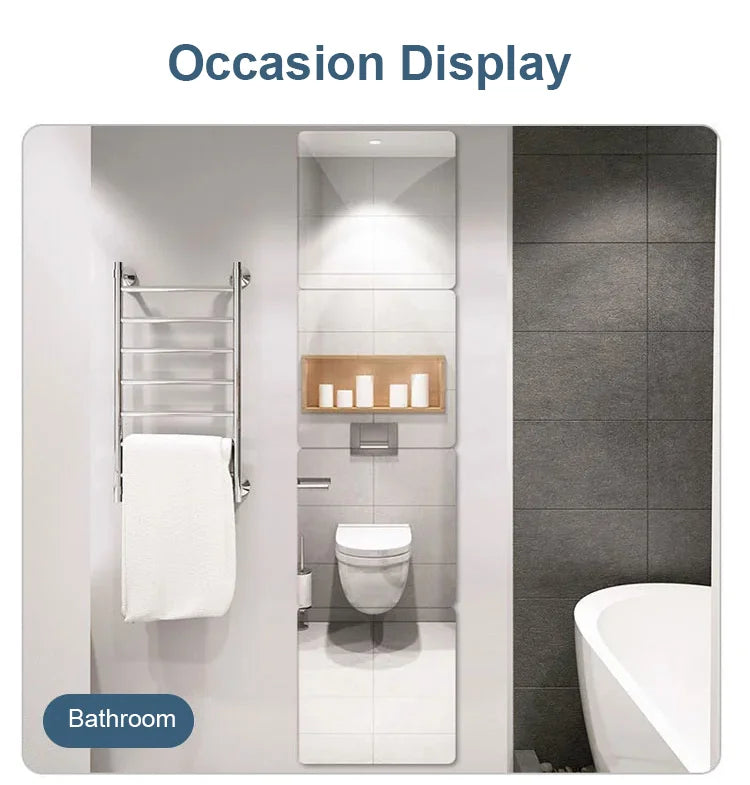 4pcs Mirror Wall Stickers